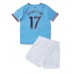 Billige Manchester City Kevin De Bruyne #17 Hjemmetrøye Barn 2022-23 Kortermet (+ korte bukser)
